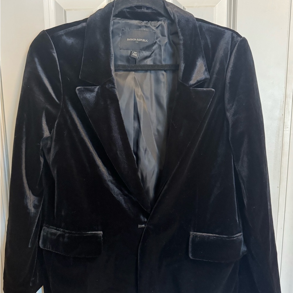 Banana Republic Black Velvet Women's Blazer
